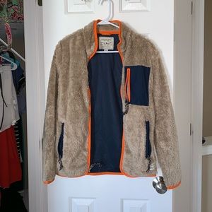 American eagle teddy bear zip up jacket